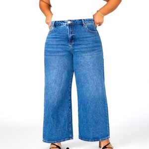 New new new wide leg jeans with tags. Size 24